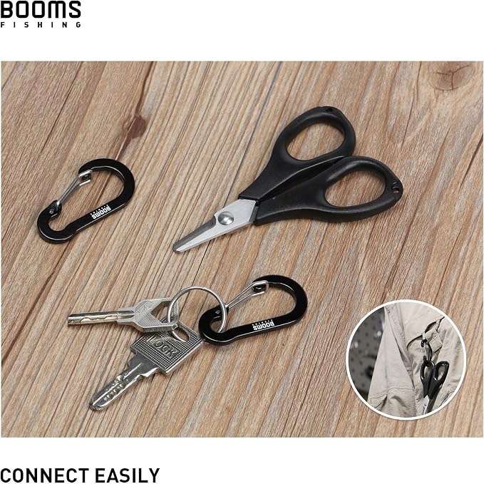 Booms Fishing CC1 Multi-Use Carabiner Clip, 6 Pack Small Caribeener Clips - Image 5