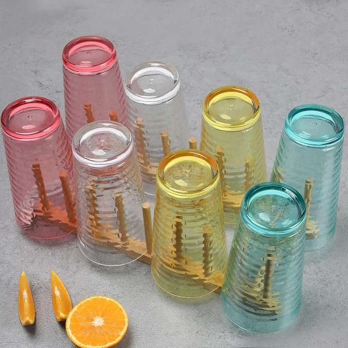 BPA-Free Plastic Tumblers 8 Pack | Reusable Dishwasher Safe | Stackable - Image 6