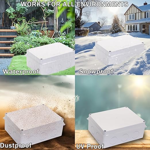 Electrical Box, ABS Plastic Project Box Power Cord Enclosure White 5.9 x 4.3 x - Image 6