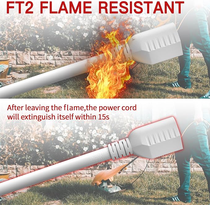 Skrizcable 16/3 50 FT Outdoor Extension Cord Waterproof, Weatherproof & Flame - Image 3