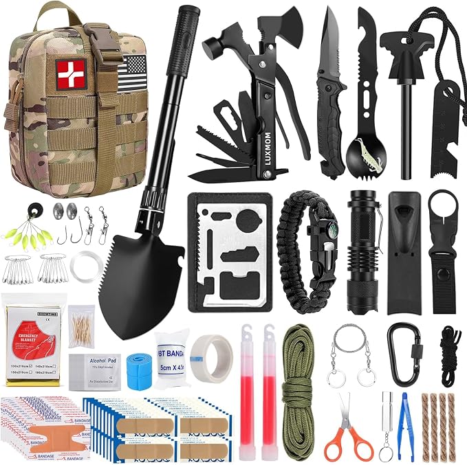 LUXMOM Emergency Survival Kit and First Aid Kit, Gift by LUXMOM