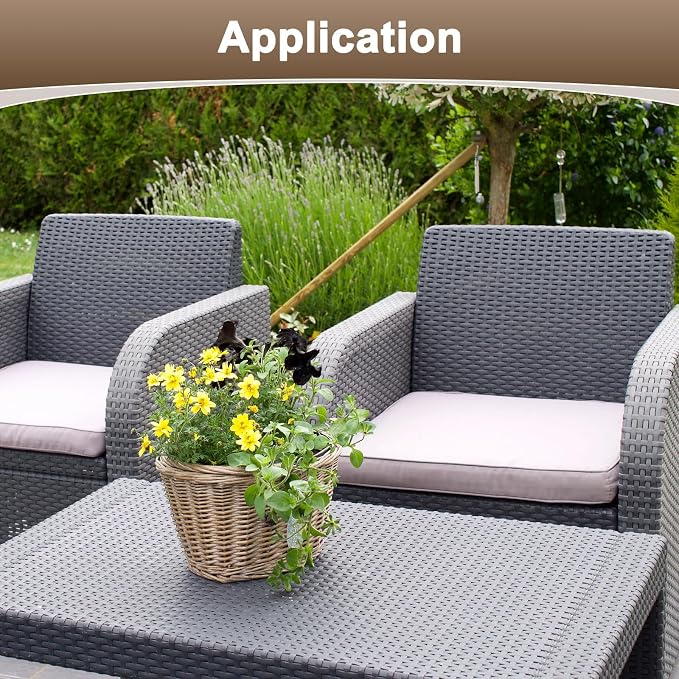 M METERXITY 1-Pack Wicker Repair Kit, 5mm x 33ft/10m Plastic Flat Rattan - Image 5