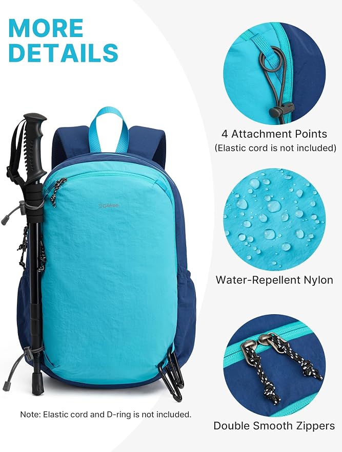 G4Free 15L Hiking Backpack Lightweight Small Travel Backpack Casual Daypack - Image 4