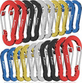 Aluminum Carabiner Clips- Set of 20, Carabiner Clip 2 inch by pulltherfishing