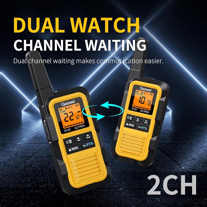 Gaswei G2pro+ IP67 Waterproof Floating Heavy Duty Walkie Talkies Long Range - Image 6