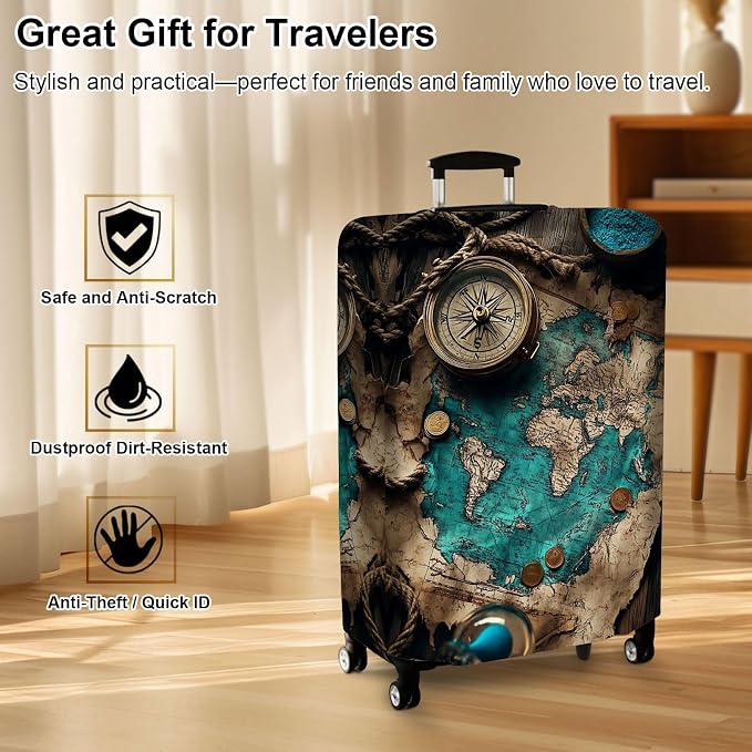 Luggage Cover Protector for 22-24 Inch Suitcases, TSA Approved Elastic Travel - Image 7