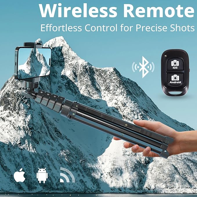 UBeesize 62" Phone Tripod & Selfie Stick - Image 4