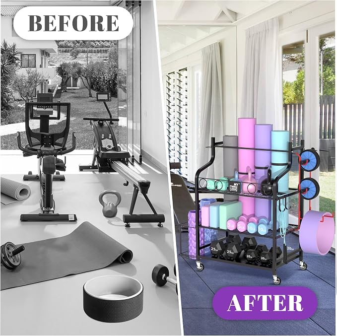 Mythinglogic Yoga Mat Storage Racks, Home Gym Storage Rack - Image 6