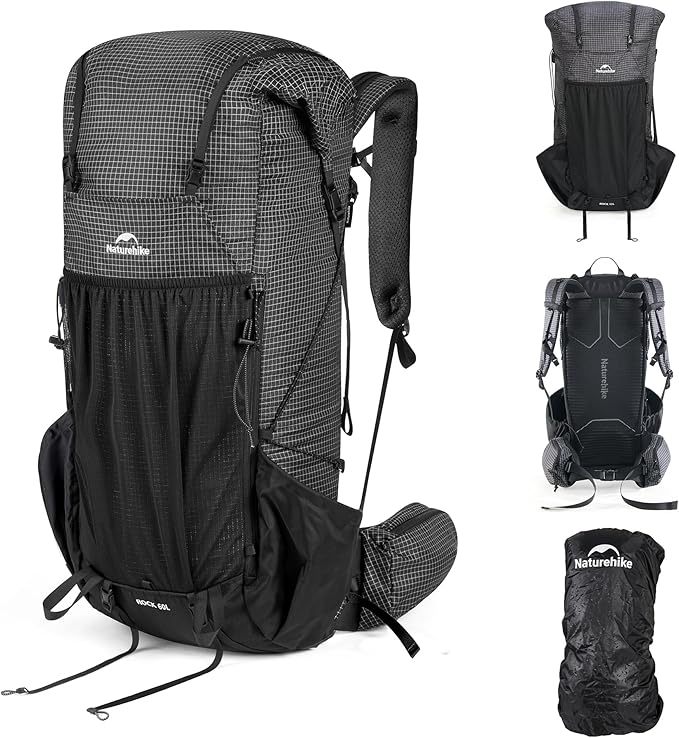 Naturehike 60L Rock 2.0 Upgraded Internal Frame Hiking Backpack by Naturehike