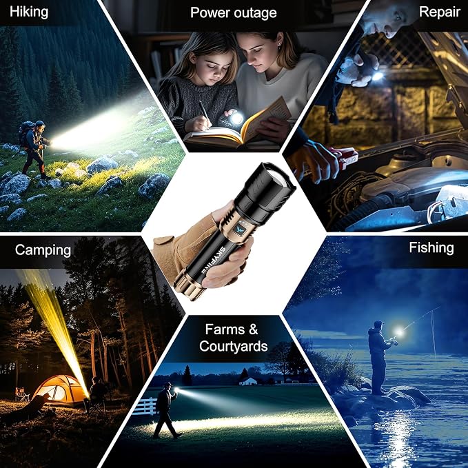 SKYFIRE Rechargeable Flashlights High Lumens - Image 7