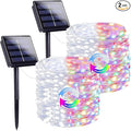 Cool White and Multicolor Color Changing Solar String Lights by SANJICHA