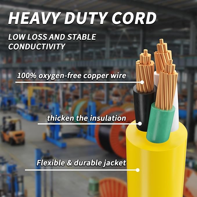 PlugSaf 10 FT 10 Gauge Outdoor Extension Cord - Image 3