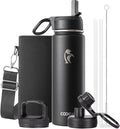 Coolflask Water Bottle 24 oz Insulated by Coolflask