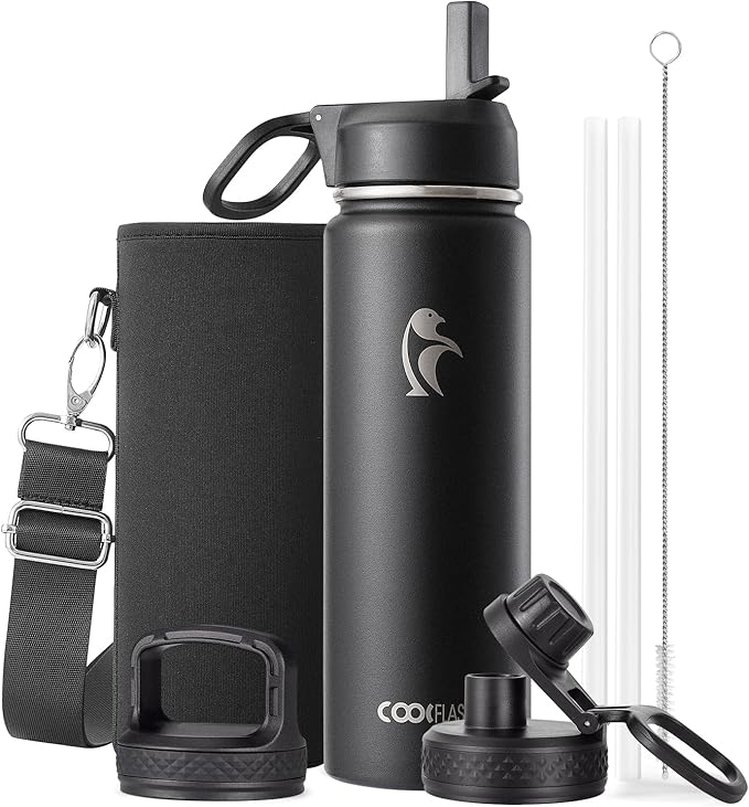 Coolflask Water Bottle 24 oz Insulated by Coolflask