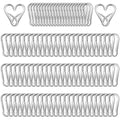 100 Pack 1.57" Heavy Duty Carabiner Clips, M4 Sliver Galvanized Steel Spring by SEUNGCH