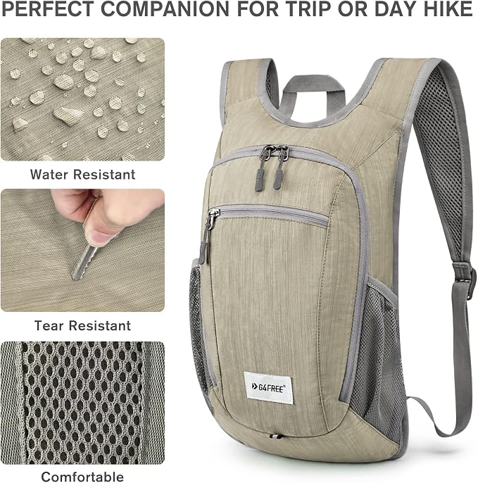 G4Free 10L/15L Hiking Backpack Lightweight Packable Hiking Daypack Small Travel - Image 6