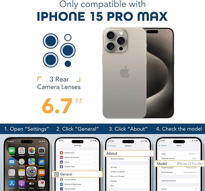 TIESZEN for iPhone 15 Pro Max Case, Compatible - Image 7
