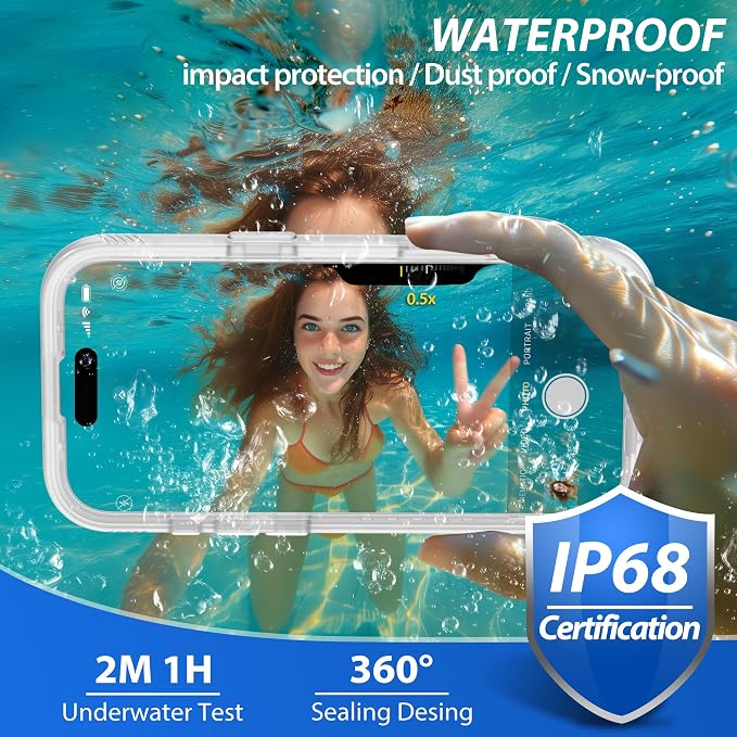 SPORTLINK for iPhone Air Case, IP68 Waterproof Military Protective Full Body - Image 3