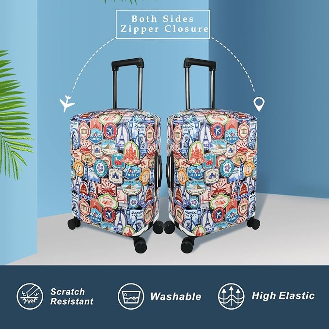 Explore Land Travel Luggage Cover Suitcase Protector Fits 27-30 Inch Case - Image 2