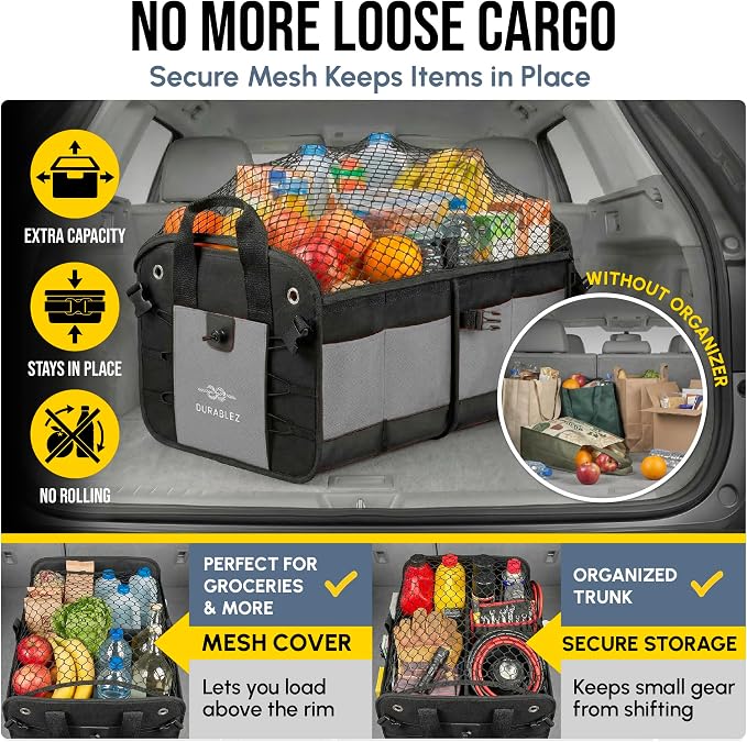 3-Section Modular Trunk Organizer XL – Car Storage - Image 6
