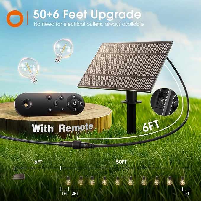 addlon 56FT Solar String Lights Outdoor - Image 8