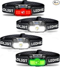 HOKOILN 4-Pack LED Headlamp Rechargeable by HOKOILN