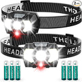Headlamp 2 Pack, 1500 Lumen Bright LED Head Lamp by Eirnvop