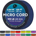 TECEUM Micro Paracord – 1.18 mm X 125 ft – Micro Utility Cord – Thin Braided by TECEUM