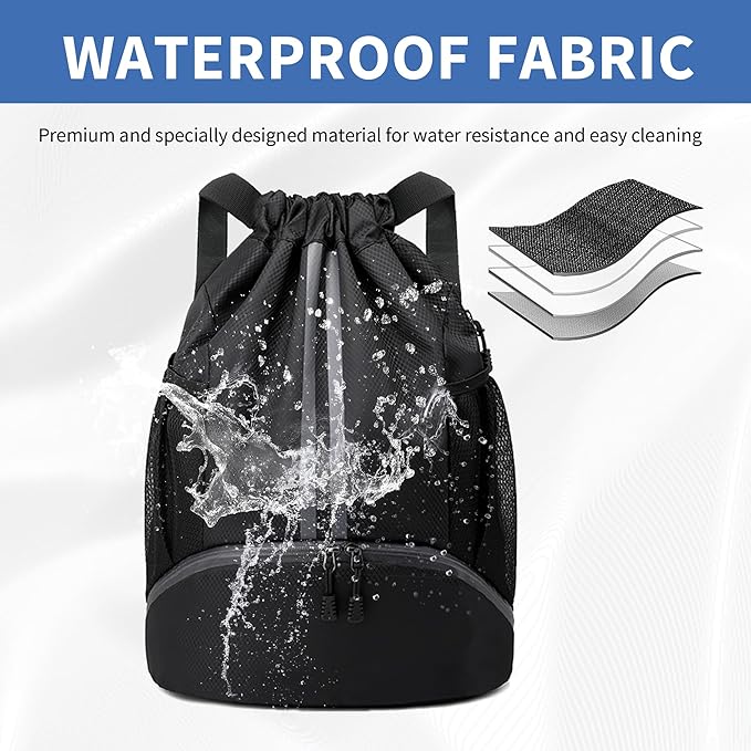 JELUTAR Drawstring Backpack Gym Bag - Image 5
