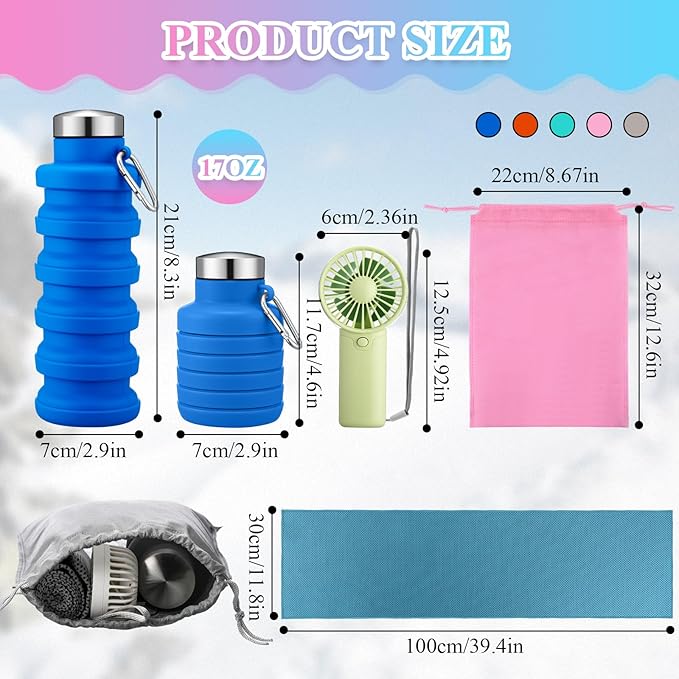 16 Set Theme Park Necessities Cruise Ship Accessory Kit Collapsible Water - Image 2