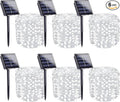 6 Pack Solar String Lights Outdoor, Extra-Long 600LED Solar Fairy Lights by SANJICHA