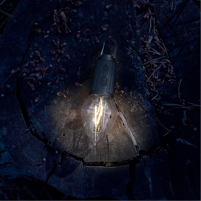 2-Pack Rechargeable Camp Light, Warm White LED Teardrop Bulb, Battery Powered - Image 3