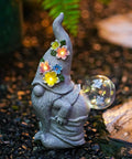 Solar Funny Garden Gnome Statue: Outdoor Sculpture Lights by welcometoAcgarten