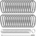 30PCS Aluminum Carabiner Clips by XIECHANEE