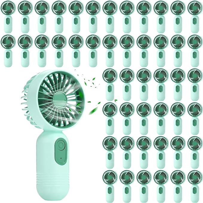 Rossesay 48 Pcs Mini Portable Fan Bulk Cute Handheld Lightweight Small Little by Rossesay