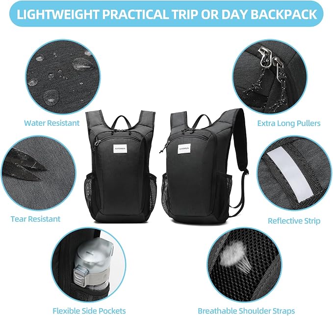 10L Foldable Lightweight Backpack – Packable Travel Daypack - Image 4