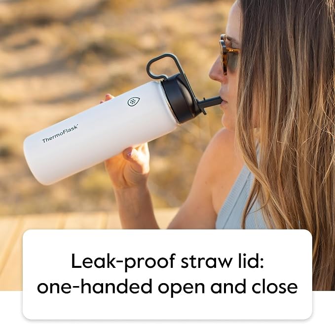ThermoFlask 24 oz Double Wall Vacuum Insulated Stainless Steel Water Bottle - Image 6