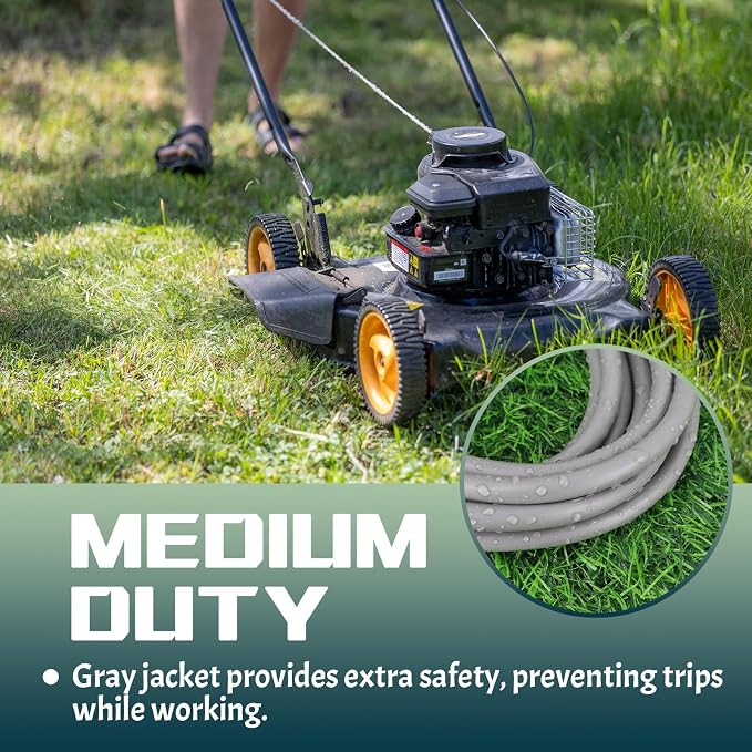 Indoor Outdoor Extension Cord 20 FT, 16/3 SJTW Weatherproof Grey Electrical - Image 6