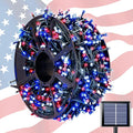 JMEXSUSS 600 LED 4th of July Decorations Solar Lights, 206.7ft Red White and by JMEXSUSS