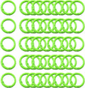Carabiner Clip 48Pcs Green Metal Key Ring Clip Circle Keychain Rings Bulk by KJMLDIY