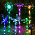 Set of 6 Arcylic Solar Lights for Outside, Solar Powered Garden Decorations by Unknown
