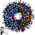 JMEXSUSS Color Changing Christmas Lights, 66ft 200 LED White & Multicolor by JMEXSUSS