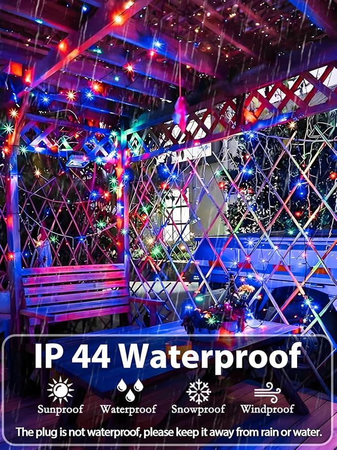 33 FT 100 LED Christmas Decoration Indoor Outdoor, Connetable Green Wire - Image 4