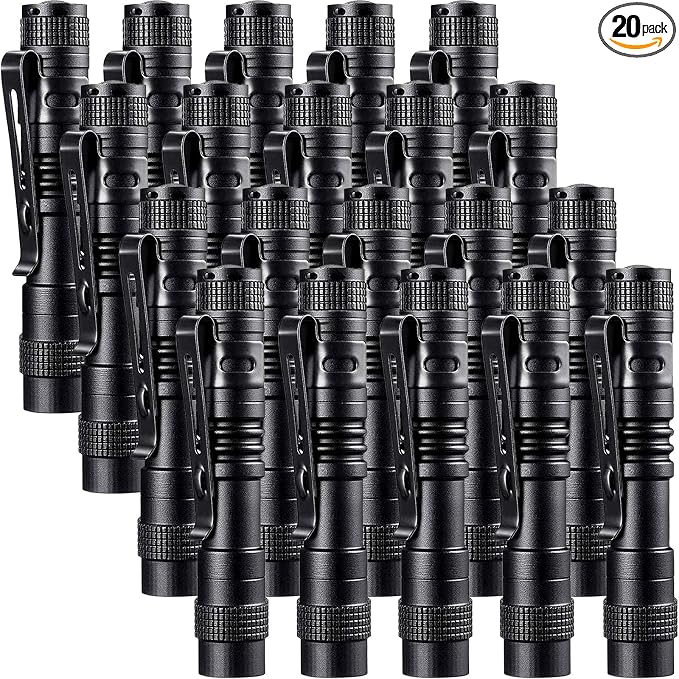 Beieverluck 20 Pack Pen Light Flashlight Mini Small Flashlight by Beieverluck