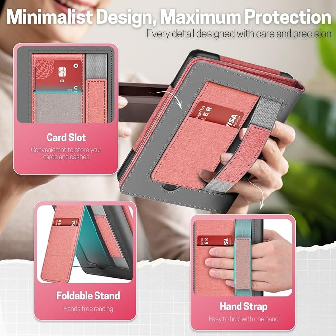 TNP Stand Case with Strap for Kindle Paperwhite 12th Gen 2024 / Kindle - Image 3