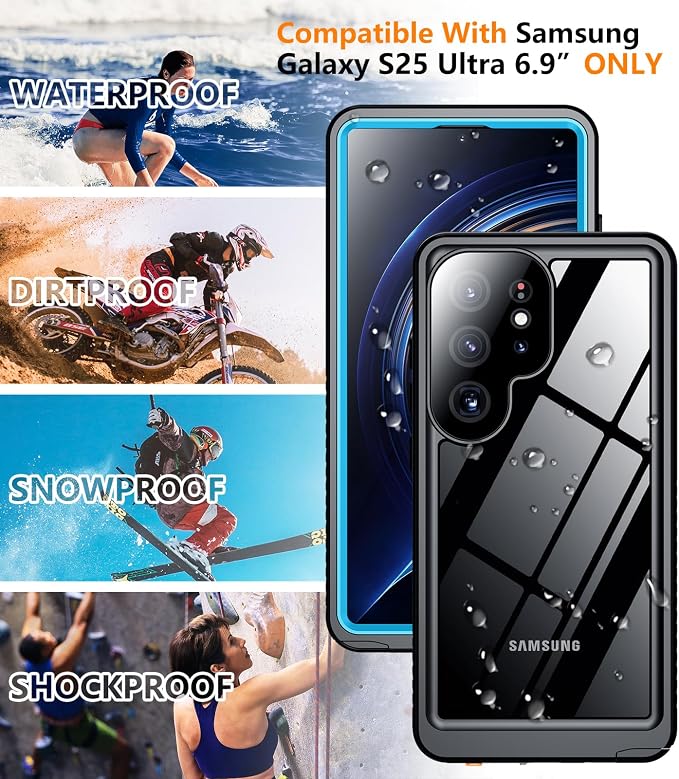 Temdan Designed for Samsung Galaxy S25 Ultra Case Waterproof, Built-in Lens & - Image 2