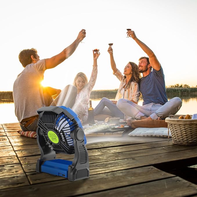 Portable Fan Rechargeable，270° Rotating Portable Cordless Battery Powered - Image 7