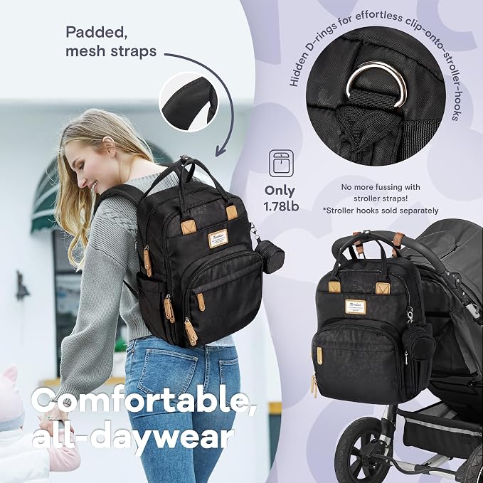 RUVALINO Diaper Bag Backpack-Multifunction Baby Travel Bag - Image 5