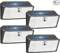 Upgraded Solar Lights Outdoor, 4 Pack 418 LED Motion Sensor Outdoor Lights by APILAB