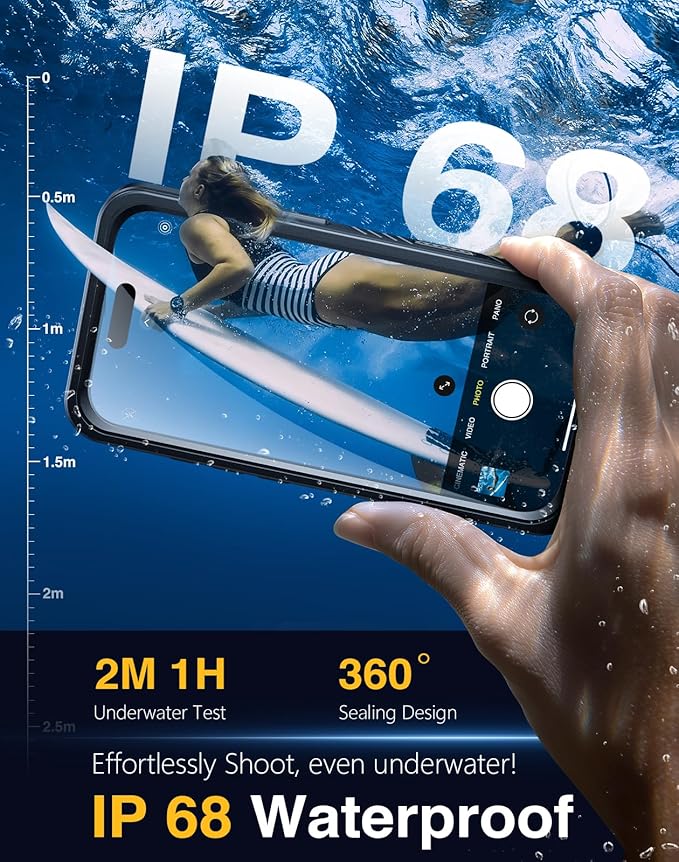 Lanhiem Magnetic for iPhone 17 Pro Max Case Waterproof, Built in Screen - Image 2